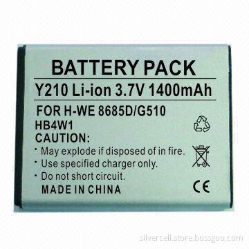 Smartphone Battery Packs for Huawei Y210, with 1,400mAh Capacity